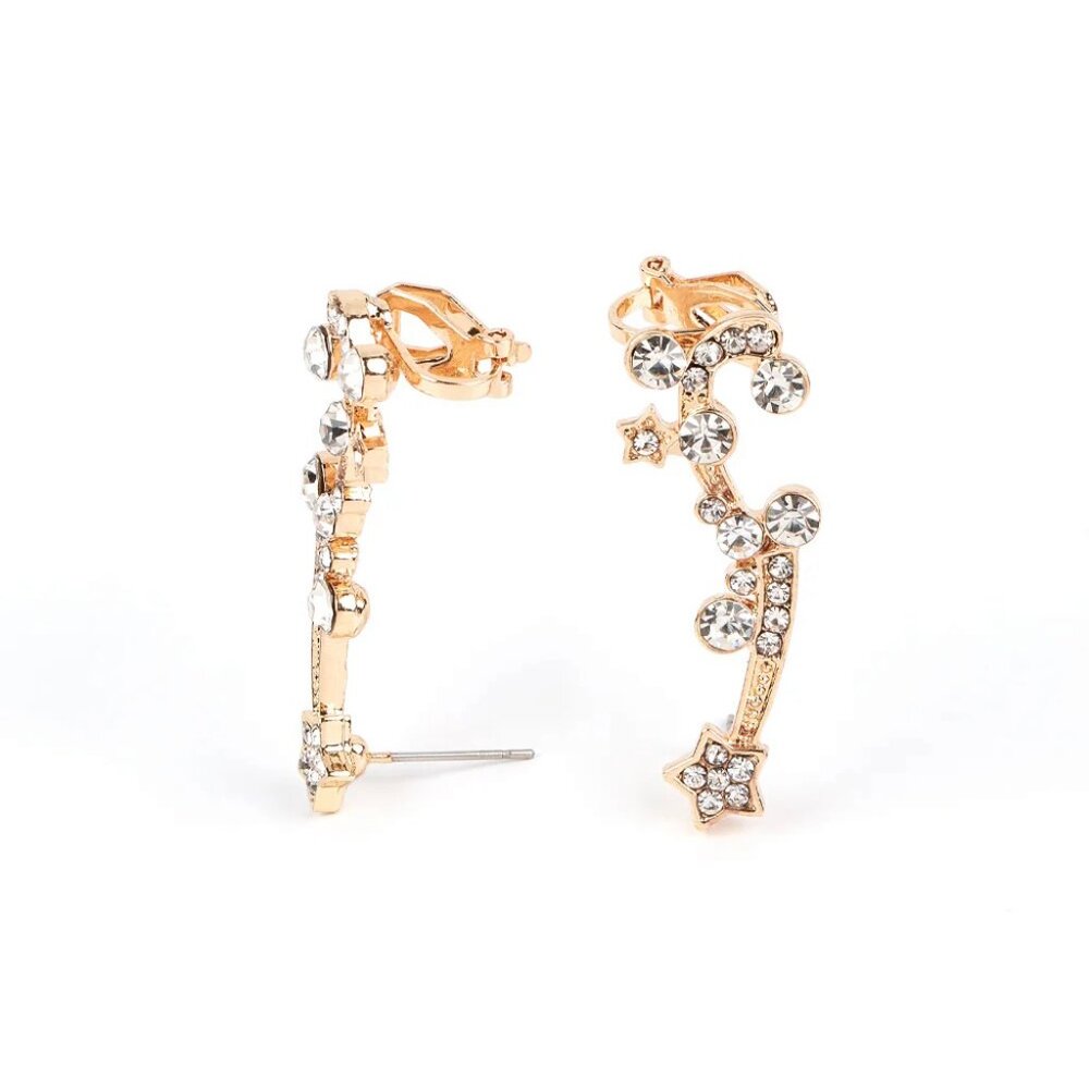 Paparazzi Jewelry Accessories - Astral Anthem - Gold Earrings - Vintage - Picture 4 of 4